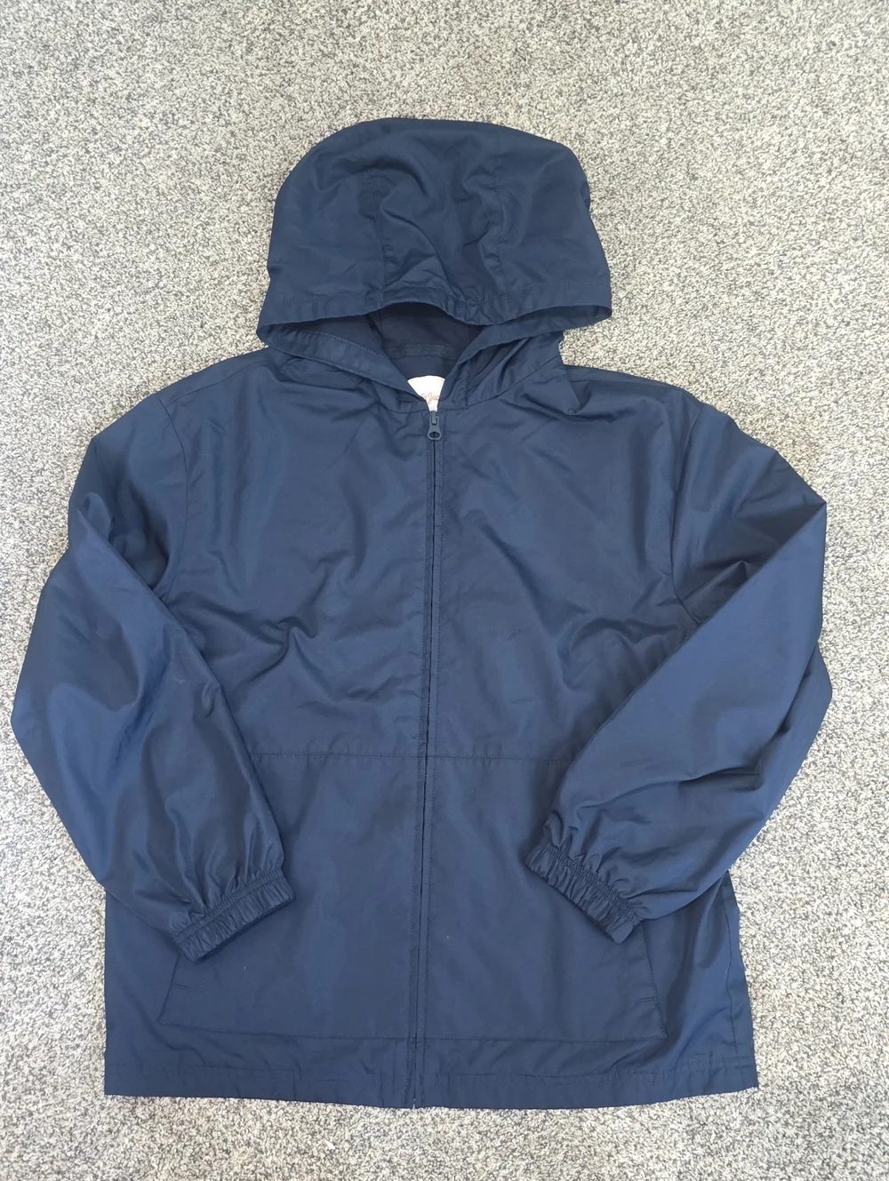 Boys Size XL Bundle Blue Rain Jacket & Grey Full Zip Hooded Sweatshirt